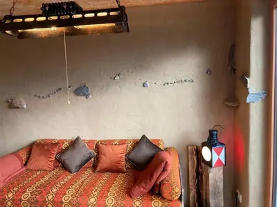 Ein Bett oder Betten in einem Zimmer der Unterkunft Zum süßen Stollen