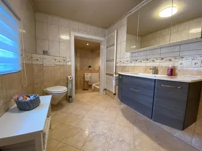 Ein Badezimmer in der Unterkunft Ferienhaus Römer