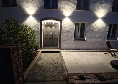 Ein Sitzbereich in der Unterkunft Ferienwohnung im ehemaligen Gesindehaus