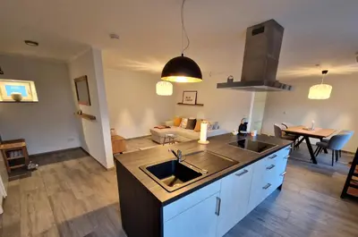 Küche/Küchenzeile in der Unterkunft Ferienwohnung im ehemaligen Gesindehaus