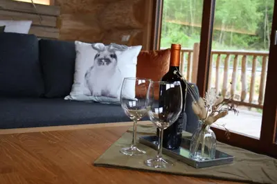Getränke in der Unterkunft Waldzeit Lodge - Ferienwohnung Hase