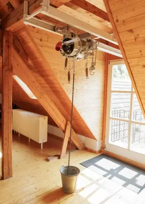 Ein Bett oder Betten in einem Zimmer der Unterkunft Ferienwohnung im Landhausstil