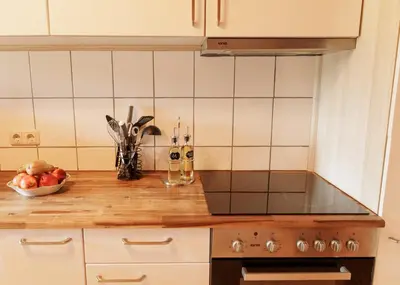 Küche/Küchenzeile in der Unterkunft Ferienwohnung im Landhausstil