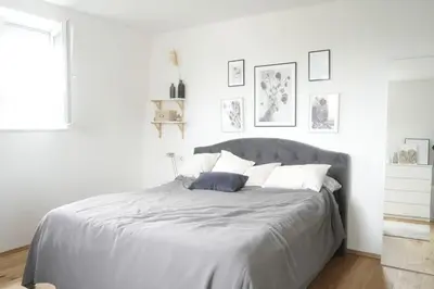 Ein Bett oder Betten in einem Zimmer der Unterkunft Design Wohnung im Zentrum von Koblenz