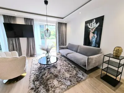 Ein Sitzbereich in der Unterkunft Luxus Ferienwohnung 
