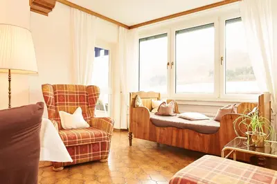Ein Sitzbereich in der Unterkunft Vegan Hotel und Restaurants Nicolay 1881