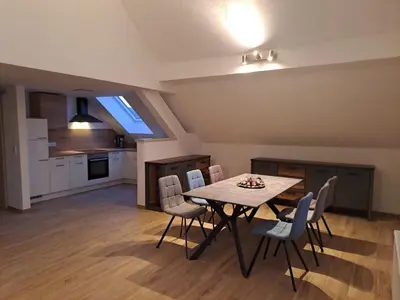 Küche/Küchenzeile in der Unterkunft Ferienwohnung Natalie