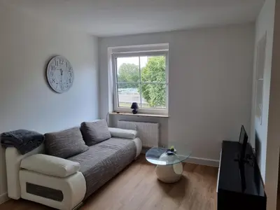 Ein Sitzbereich in der Unterkunft Schöne Ferienwohnung zentral in Koblenz (HG)