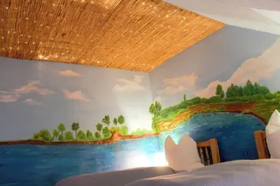 Ein Bett oder Betten in einem Zimmer der Unterkunft Biberbau