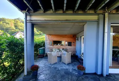 Ein Garten an der Unterkunft Romantic and Cosy Studio with Lake View in Meerfeld Eifel Region