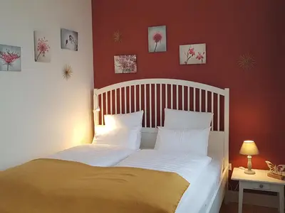 Ein Bett oder Betten in einem Zimmer der Unterkunft Rhein-Lahn-Glück