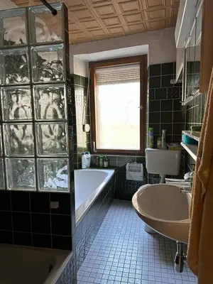 Ein Badezimmer in der Unterkunft Ferienwohnung Vogtei7