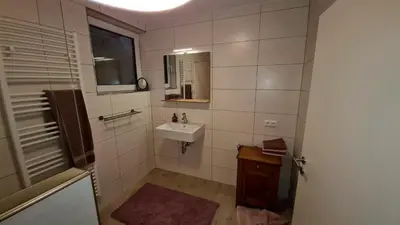 Ein Badezimmer in der Unterkunft Ferienwohnungen Nohner Mühle
