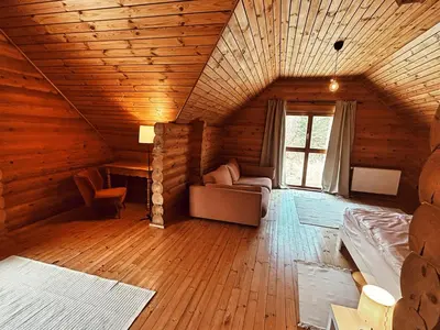 Ein Bett oder Betten in einem Zimmer der Unterkunft Dein gemütliches Waldhaus im Soonwald