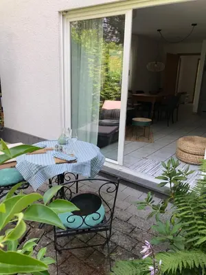 Ein Garten an der Unterkunft Moselidylle und Cityflair - Ferienwohnung Beth