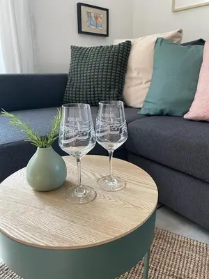Ein Sitzbereich in der Unterkunft Moselidylle und Cityflair - Ferienwohnung Beth