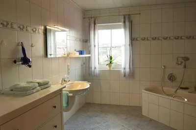 Ein Badezimmer in der Unterkunft Urlaub auf dem Bauernhof Marx