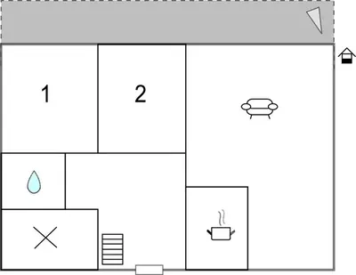 Grundriss der Unterkunft Cozy Apartment In Grenderich With Wifi