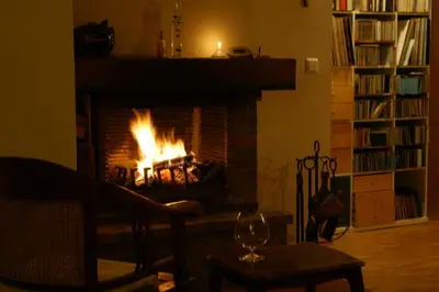 Die Bibliothek in der Pension
