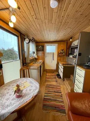 Küche/Küchenzeile in der Unterkunft Tiny House Anneliese Hunde okay