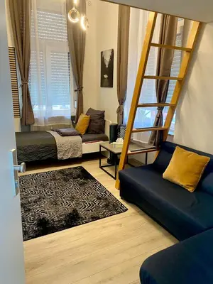 Ein Sitzbereich in der Unterkunft Schönes Apartment am Rhein - Zentral 1