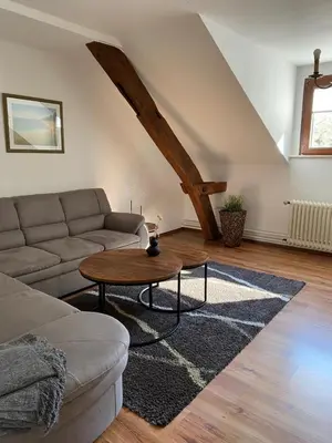 Ein Sitzbereich in der Unterkunft Haus am Hang