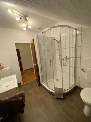 Ein Badezimmer in der Unterkunft Haus am Hang