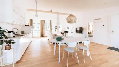 Küche/Küchenzeile in der Unterkunft Deichstadt Apartments