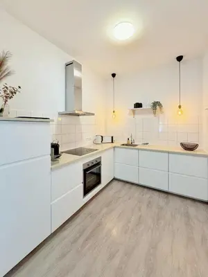 Küche/Küchenzeile in der Unterkunft Deichstadt Apartments
