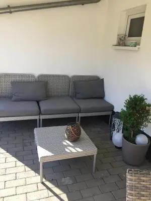 Ein Sitzbereich in der Unterkunft Appartment Simmertal