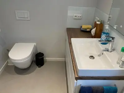 Ein Badezimmer in der Unterkunft Kleine Auszeit, schöne Ferienwohnung