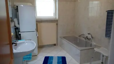 Ein Badezimmer in der Unterkunft Am Reichelbach schöne Natur kostenlose Stellplätze