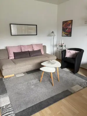 Ein Sitzbereich in der Unterkunft Ferienwohnung Wahlich