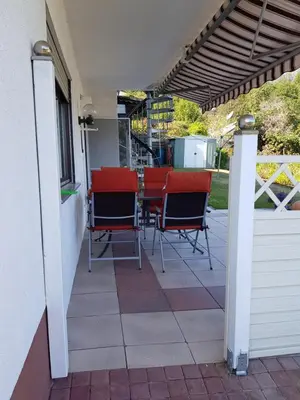 Ein Balkon oder eine Terrasse in der Unterkunft Ferienwohnung Wahlich