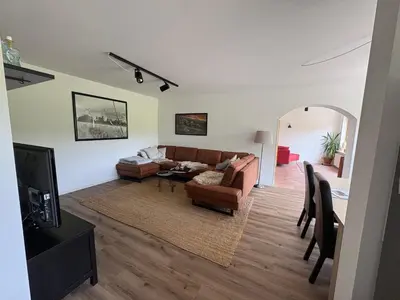 Ein Sitzbereich in der Unterkunft Kotteme Bude!