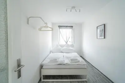 Ein Bett oder Betten in einem Zimmer der Unterkunft Wohnung im Zentrum von Koblenz