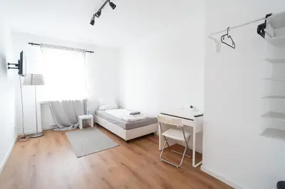 Ein Bett oder Betten in einem Zimmer der Unterkunft Wohnung im Zentrum von Koblenz