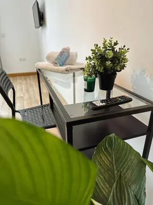 Ein Sitzbereich in der Unterkunft Geräumige 3-Schlafzimmer-Wohnung in Koblenz nahe Uni