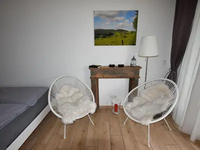 Ein Sitzbereich in der Unterkunft Cottage in Germany with Sun Terrace & BBQ