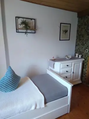 Ein Bett oder Betten in einem Zimmer der Unterkunft 100 Stufen über dem Rhein