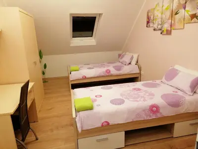 Ein Bett oder Betten in einem Zimmer der Unterkunft Ferienwohnung in Mayen