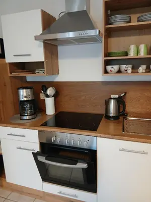 Küche/Küchenzeile in der Unterkunft Ferienwohnung May