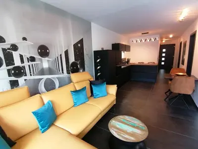Ein Sitzbereich in der Unterkunft FeWo Excellence Juwel