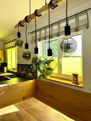 Ein Bett oder Betten in einem Zimmer der Unterkunft Traumferienhaus Leimbach am Nürburgring
