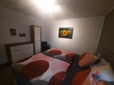Ein Bett oder Betten in einem Zimmer der Unterkunft Fewo Lerchi am Nürburgring