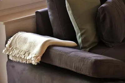 Ein Sitzbereich in der Unterkunft Ferienwohnung am Rosenberg
