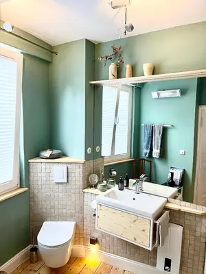 Ein Badezimmer in der Unterkunft Historisches Apartment Minimalus