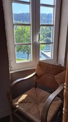Ein Sitzbereich in der Unterkunft Ferienhaus Fridolin