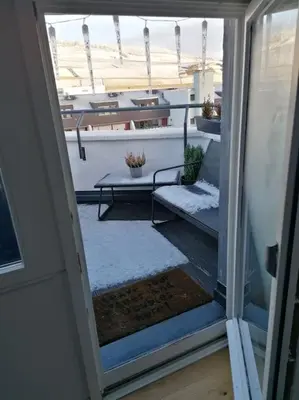 Ein Balkon oder eine Terrasse in der Unterkunft HomeSweetHome#Bingen