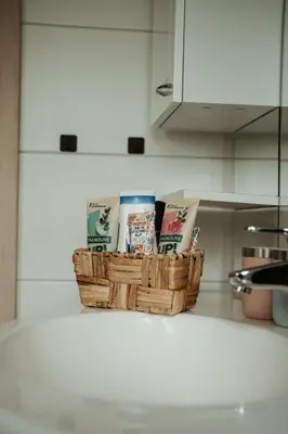 Küche/Küchenzeile in der Unterkunft Ferienwohnung „Göttschied“
